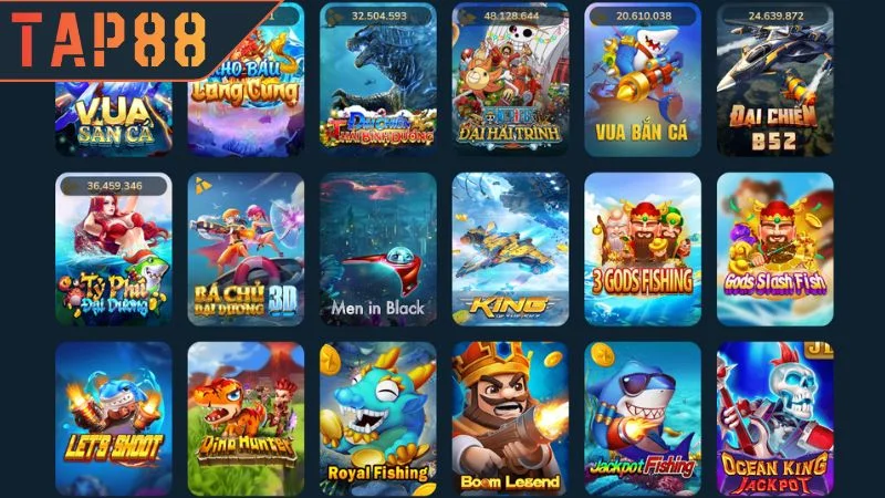 Bắn Cá TAP88 - Thế Giới Đại Dương Săn Cá Đổi Thưởng Khủng Điểm danh các tựa game hot nhất tại bắn cá TAP88