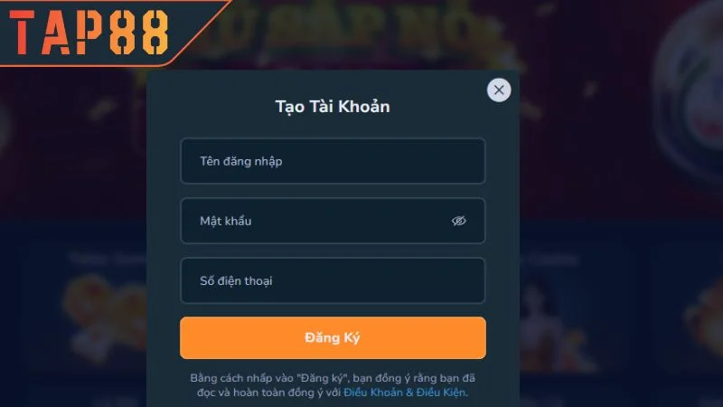Cách Đăng Ký TAP88 Chi Tiết Cho Những Người Chơi Mới Hành trình 4 bước đơn giản để đăng ký TAP88