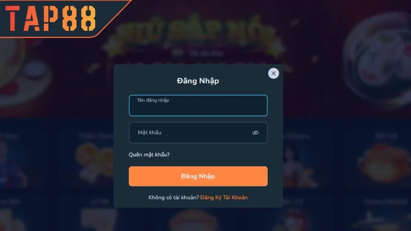 Cách Đăng Nhập TAP88 An Toàn Và Nhanh Chóng Với 2 Phút Tìm và chọn nút đăng nhập TAP88